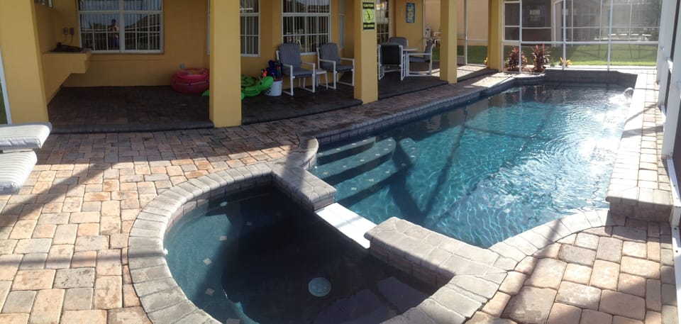 Pool, spa and covered lanai