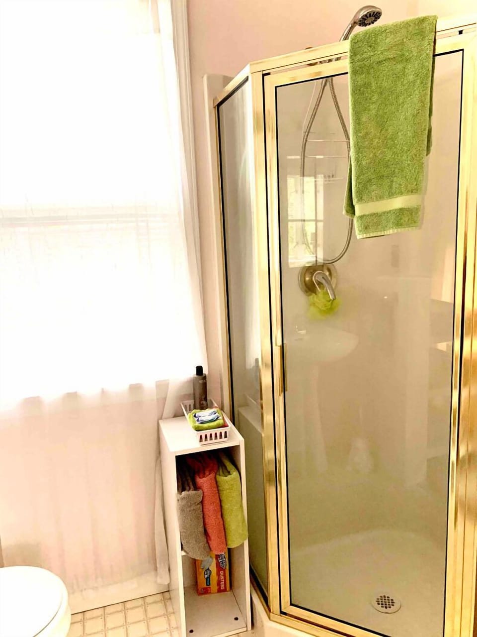 Fresh air Bathroom and corner shower