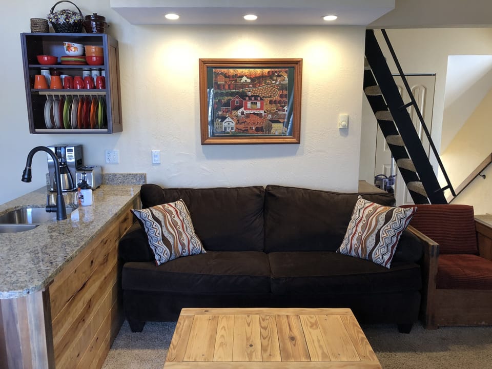 New lighting over the new sofa bed