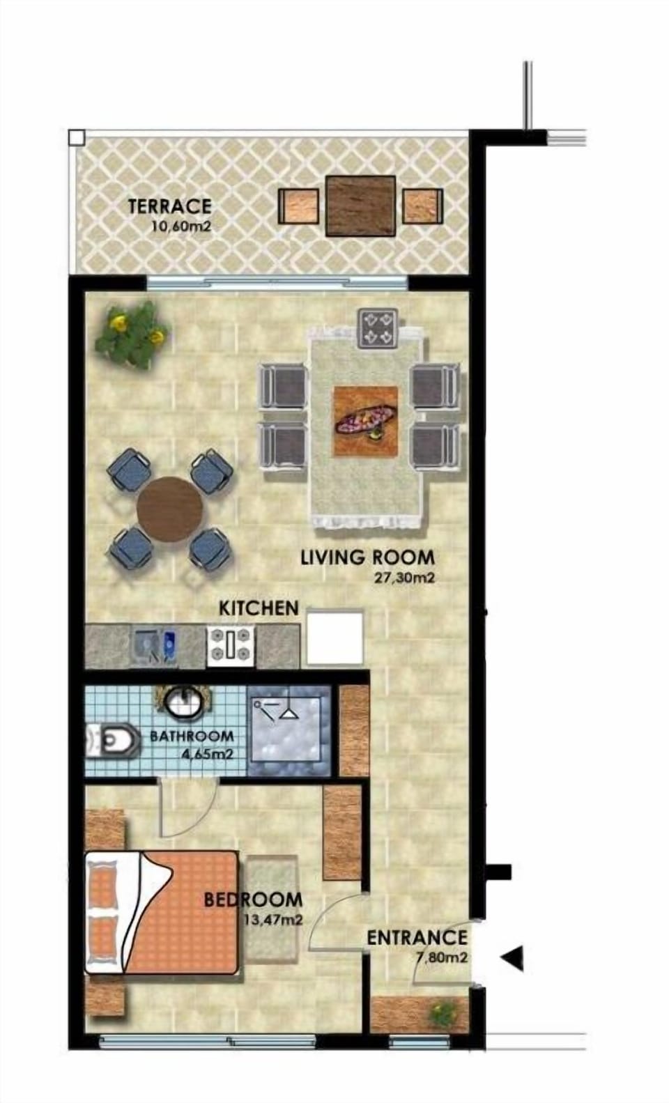 Floor plan of the apartment
