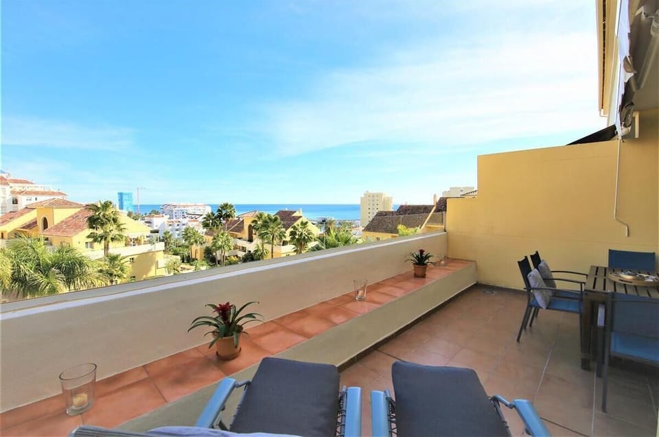 Beautiful and spacious balcony with stunning sea views