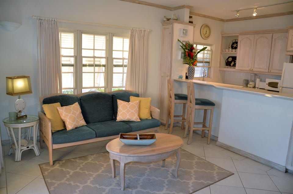 Leith Court #12  Open Concept Living Room & Kitchen in Worthing Barbados