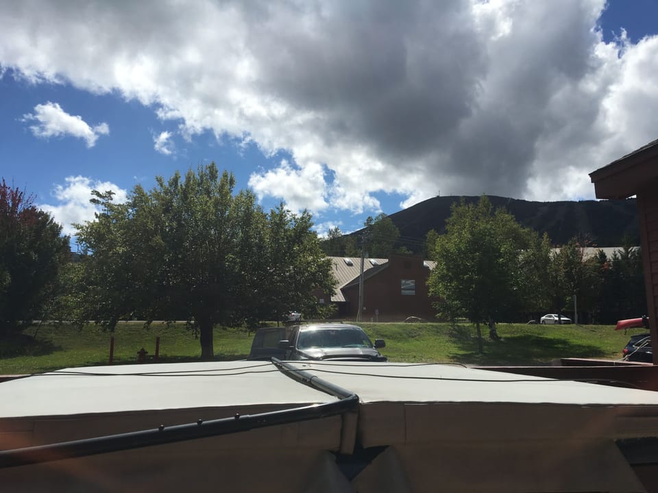 View from the front of condo looking @ Sugarloaf Sports Center & summit. 