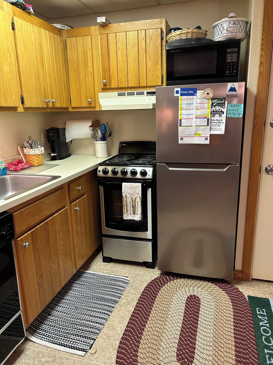 New kitchen oven/stove & refrigerator. 