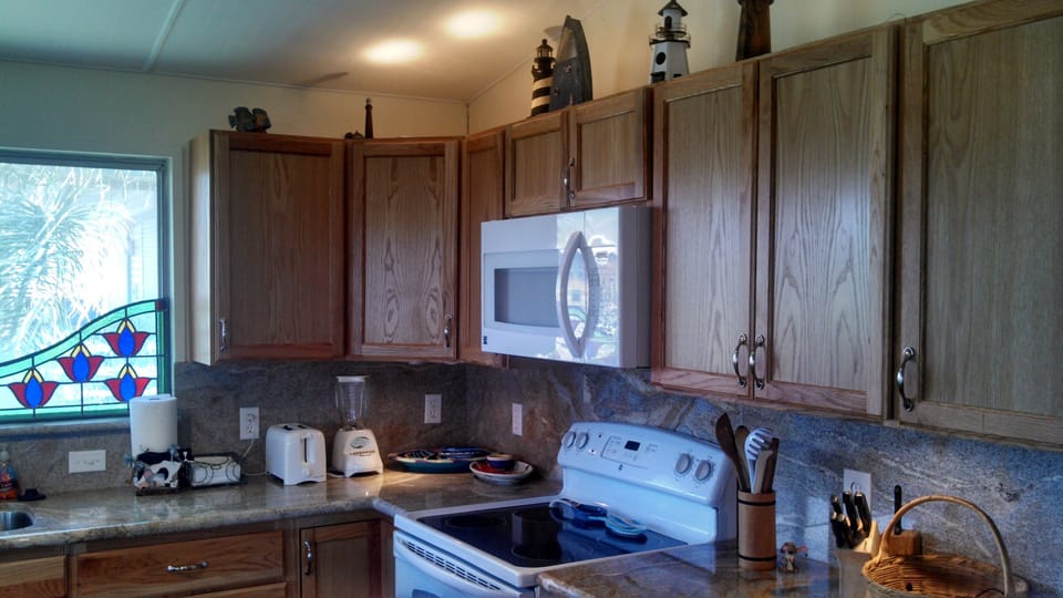 Kitchen - window at left overlooks canal.