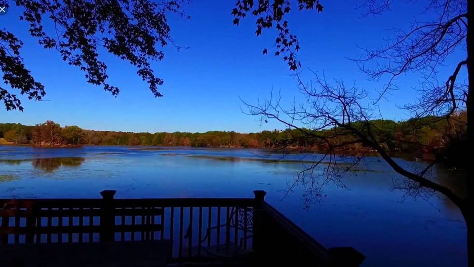 Deck on lake