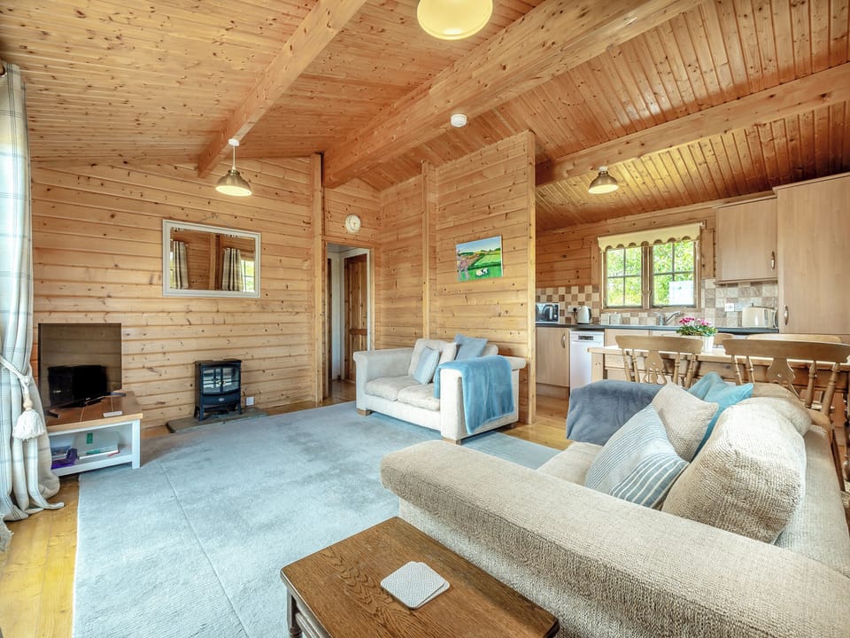 Open plan living space | Field Lodge, Netherseal