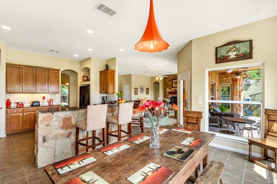 Dining and kitchen area