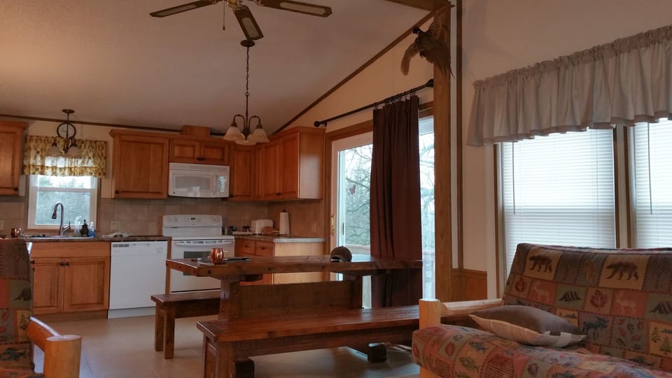 Reclaimed barn board dining table seats 8