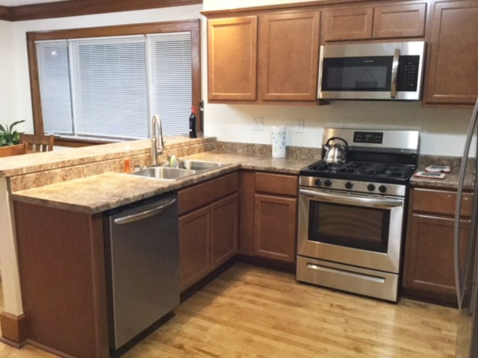 Remodeled kitchen with all the conveniences of home 