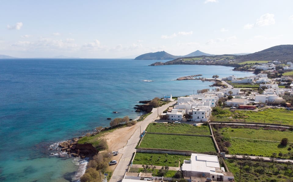 The East coast of Paros has great beaches, including  Ambelas
