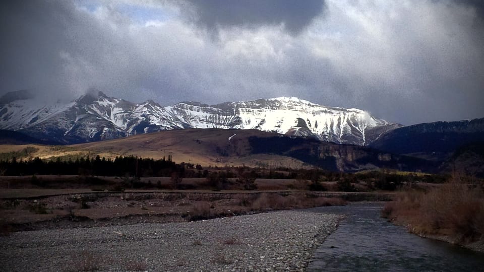 View of Teton River and Choteau Mountain nearby