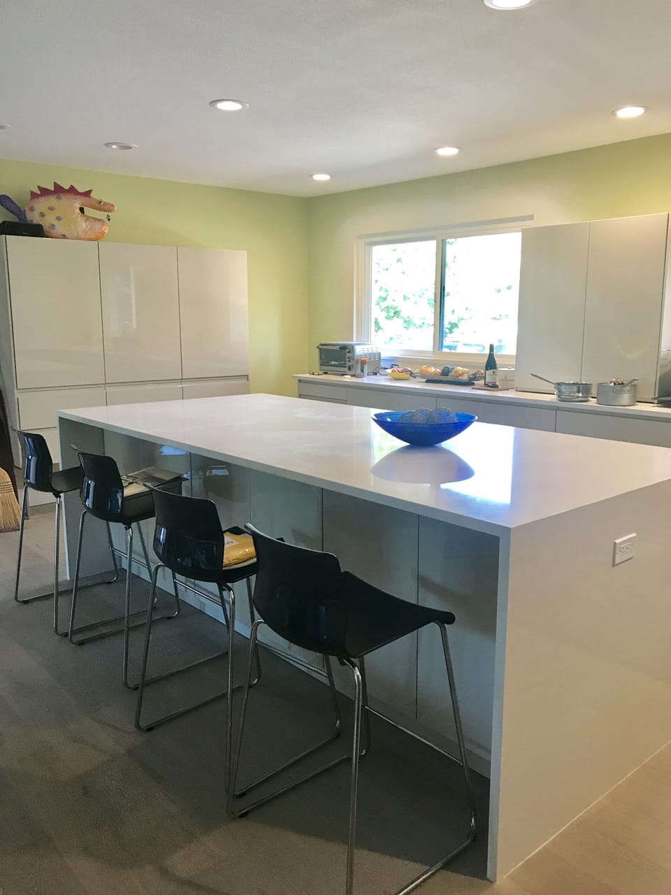 New kitchen!  9' island with bar stools
