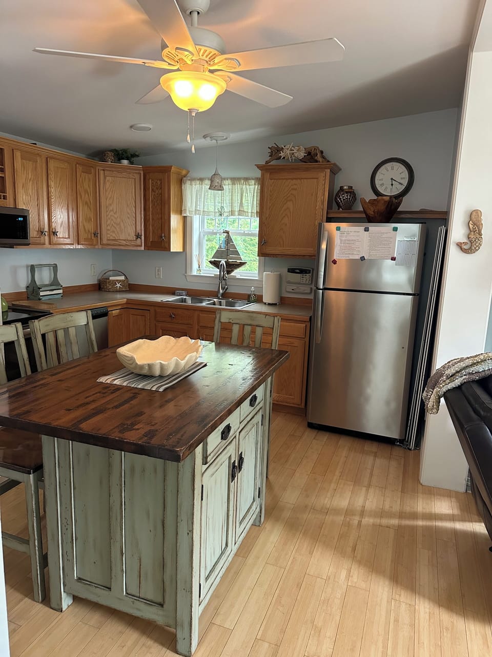 Kitchen with top of the line island and all new stainless steel appliances