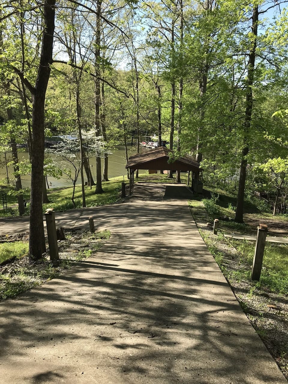 Carport at the bottom of the driveway