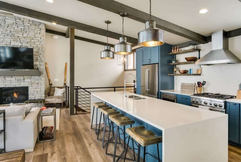 Classic wooden beams throughout the main floor