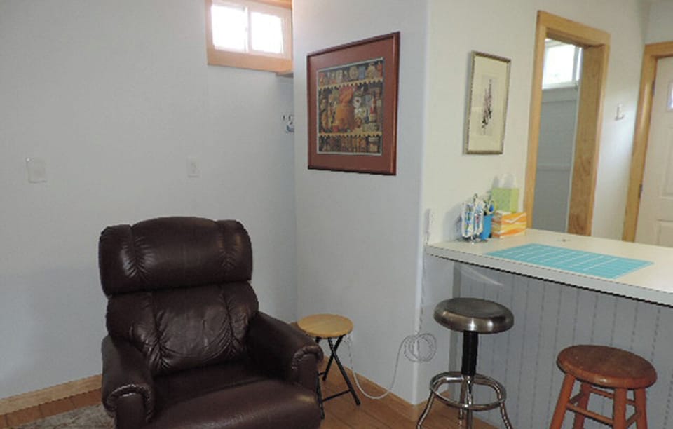 recliner and breakfast bar