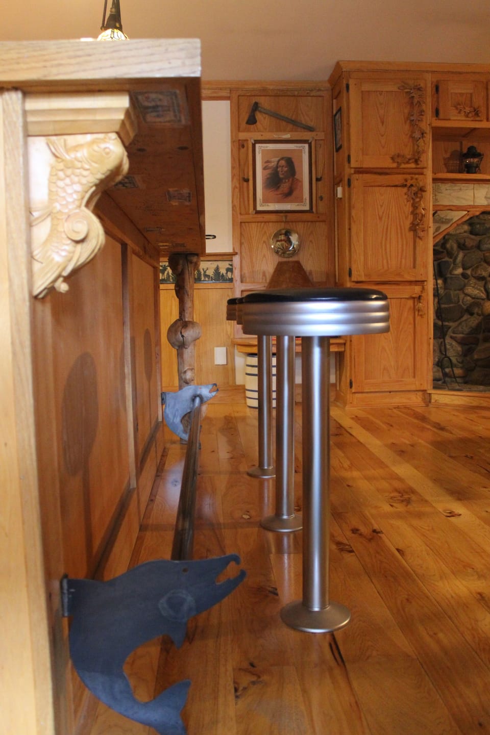 Custom bar foot rest
