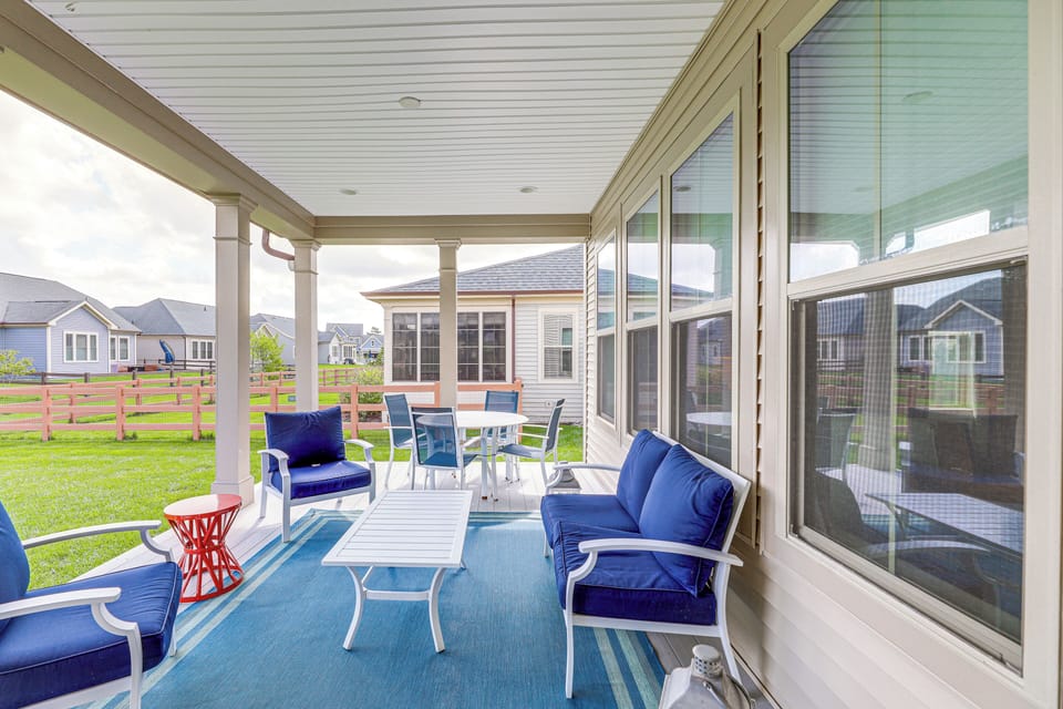 Covered Patio | Outdoor Dining | Spacious Yard
