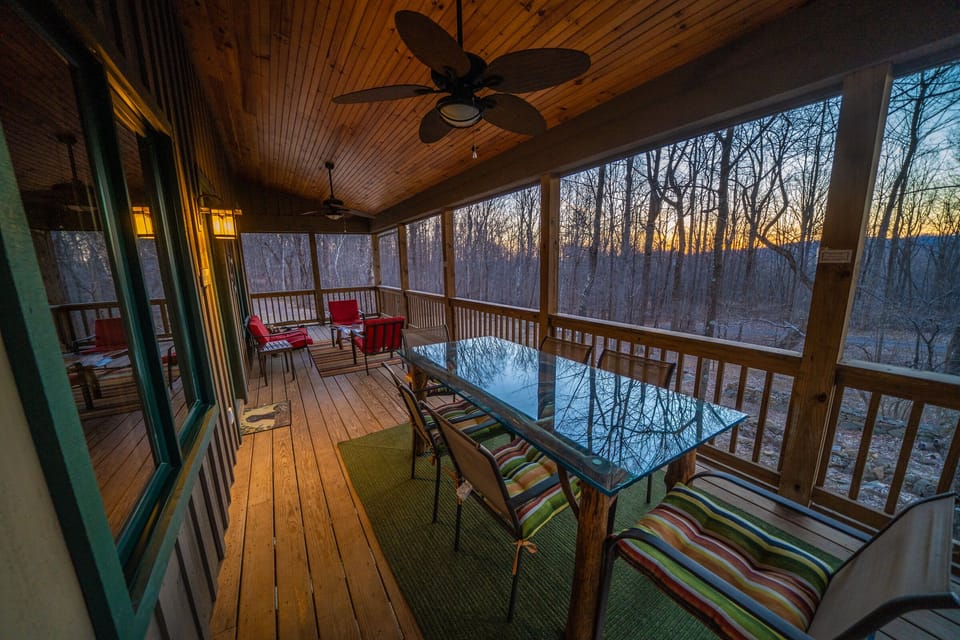 Greet the rising sun (or kick back with a beverage) from our screened-in porch.