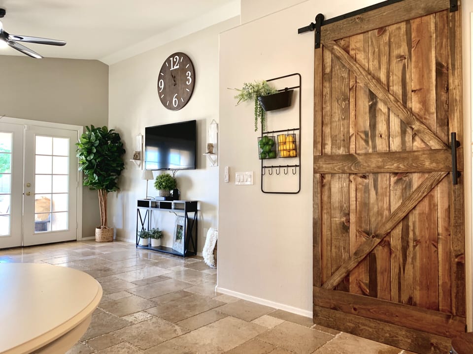 Dining area and living room area 