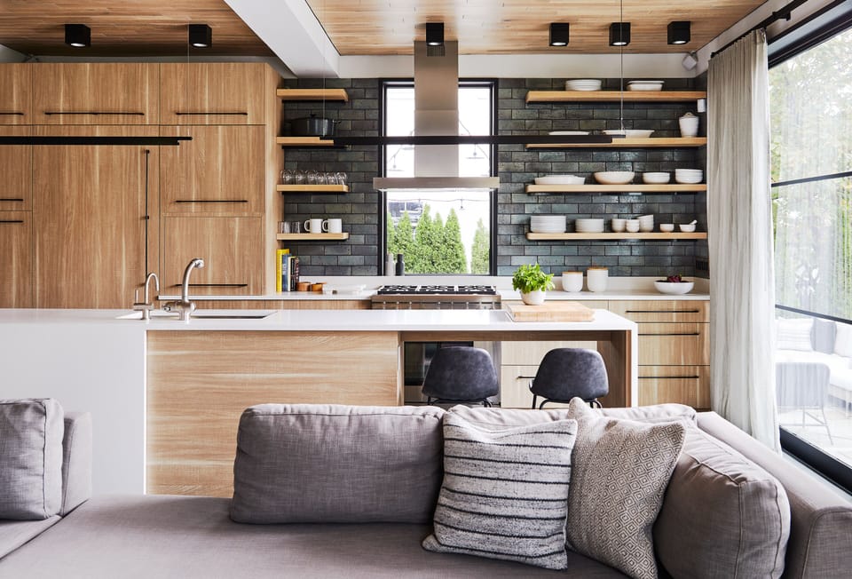 Open Kitchen into Family Room 