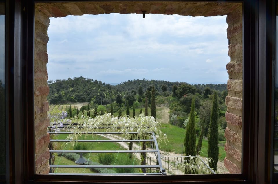 The view from one of the bedrooms