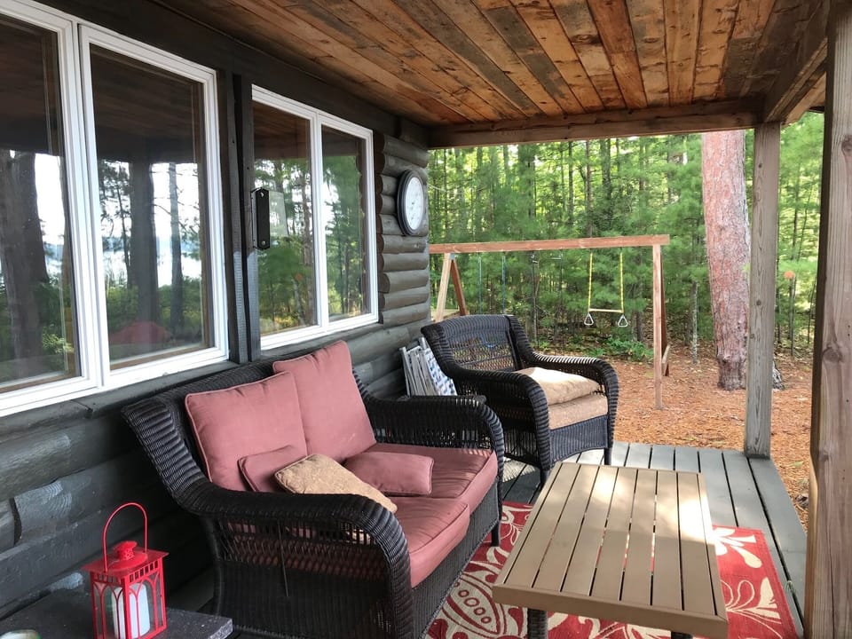 Porch looking North over the lake.