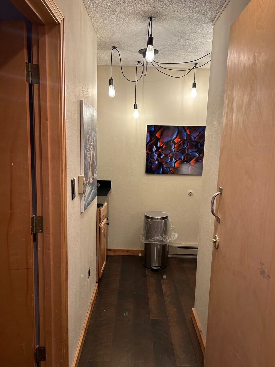 Hallway between the two main bedrooms on the first level.