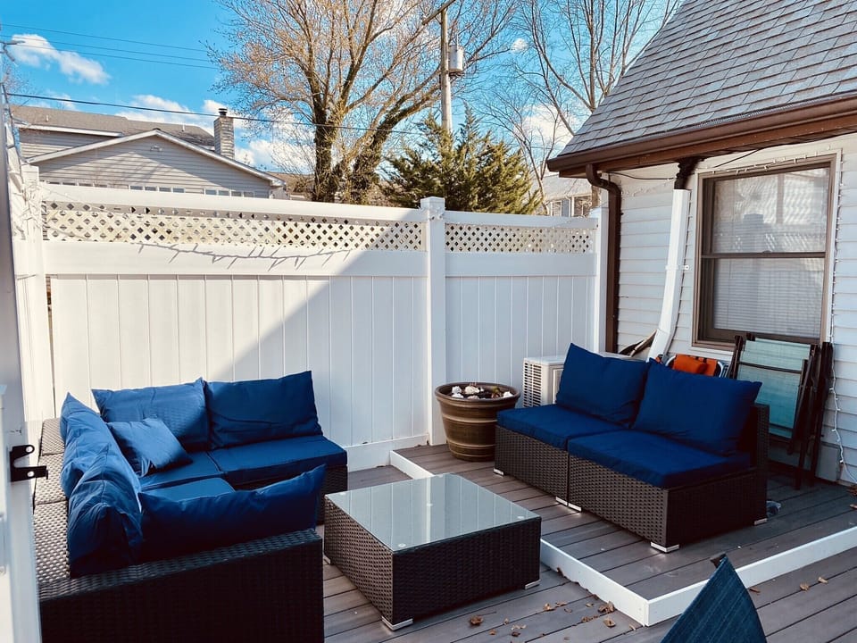 Brand new deck with new patio sectional 