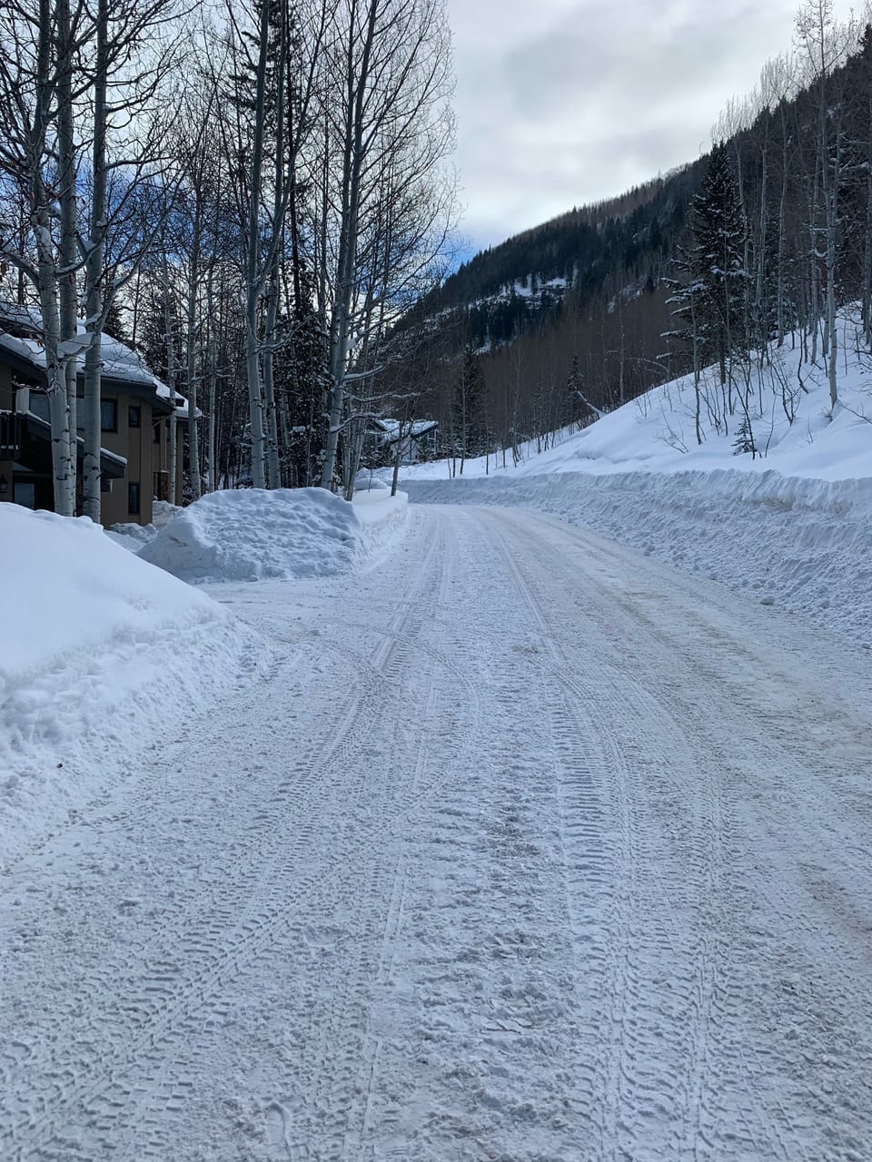 Street banks following a storm