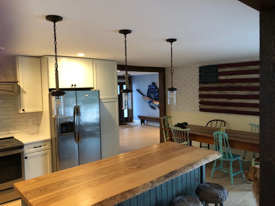 Kitchen with antique table