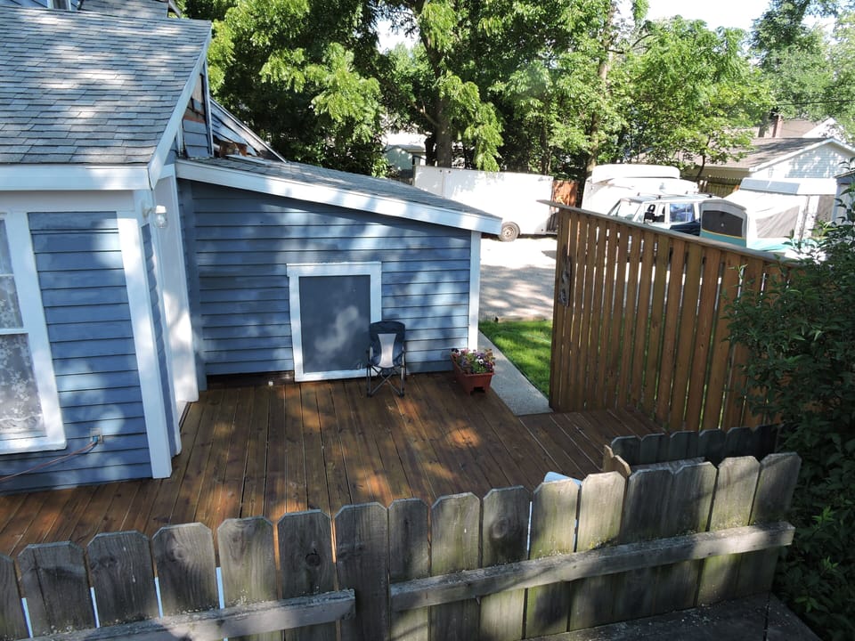 Back deck.
