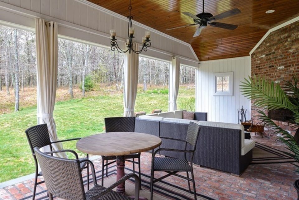 Truly unique outdoor living area overlooking private yard