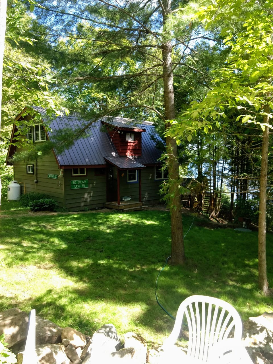 View of the House from the firepit area.