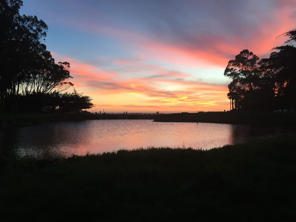 Moran Lake at sunset