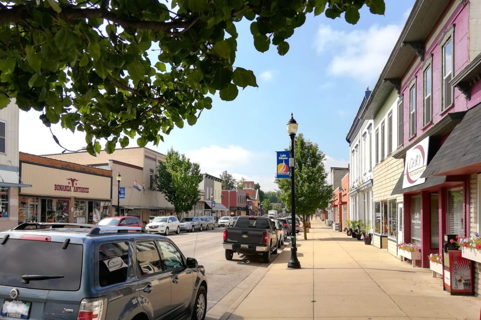 Shop downtown Lake Odessa, with antique stores, restaurants, and cute shops.