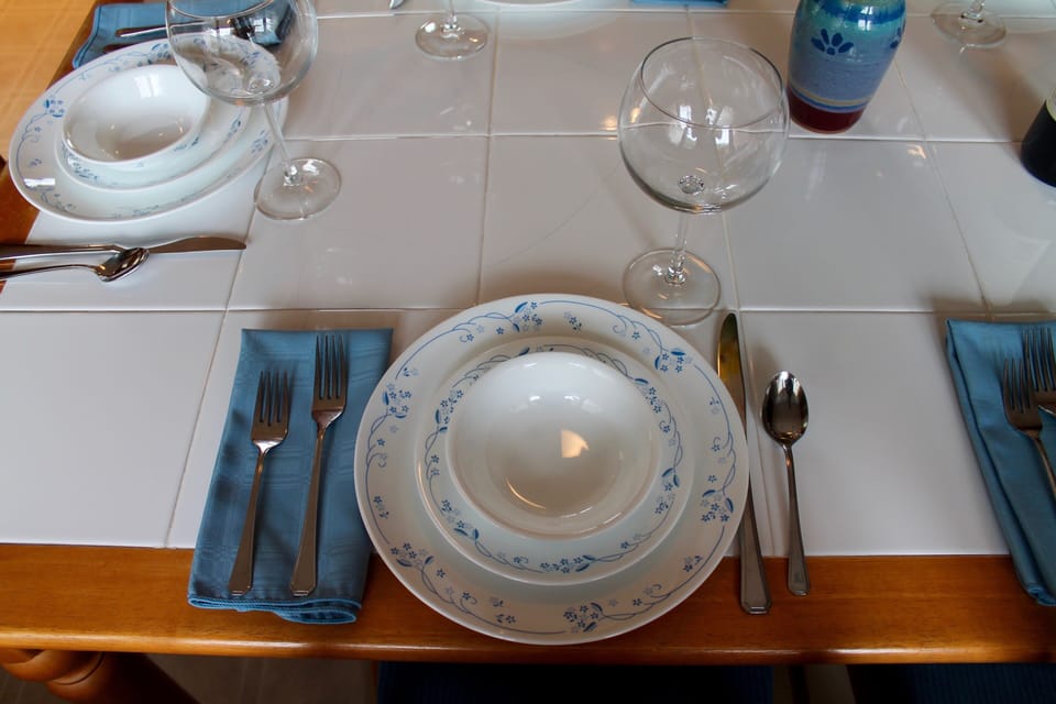 Plenty of attractive dish ware