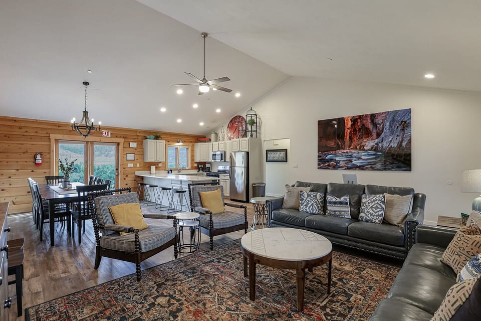 A cozy living room for conversation. 