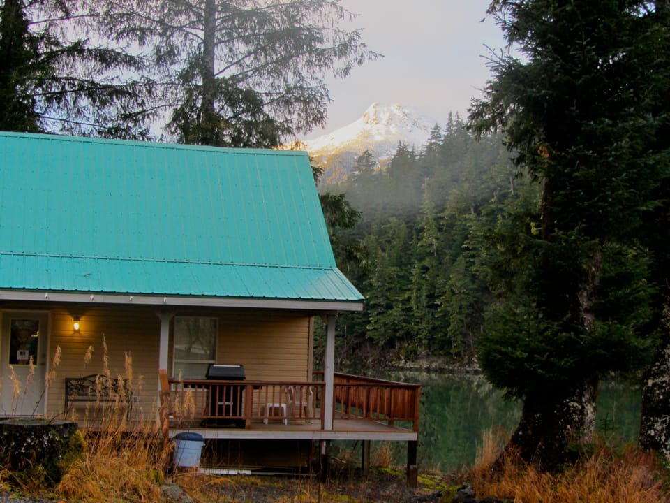 Lodge #1- see the ski hill mountain in the background??