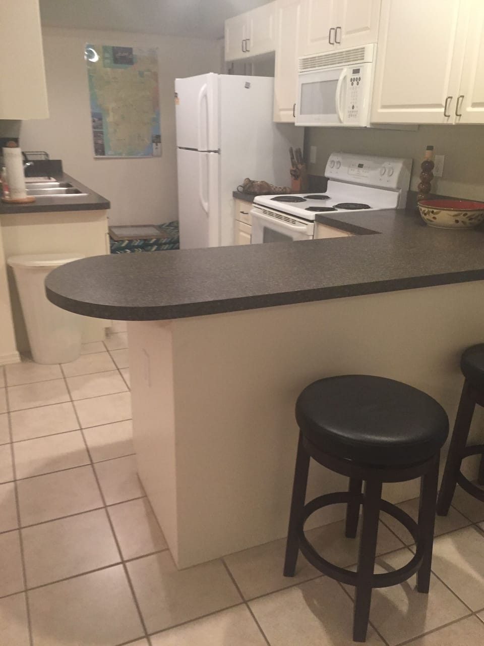 This is a view of the kitchen.
