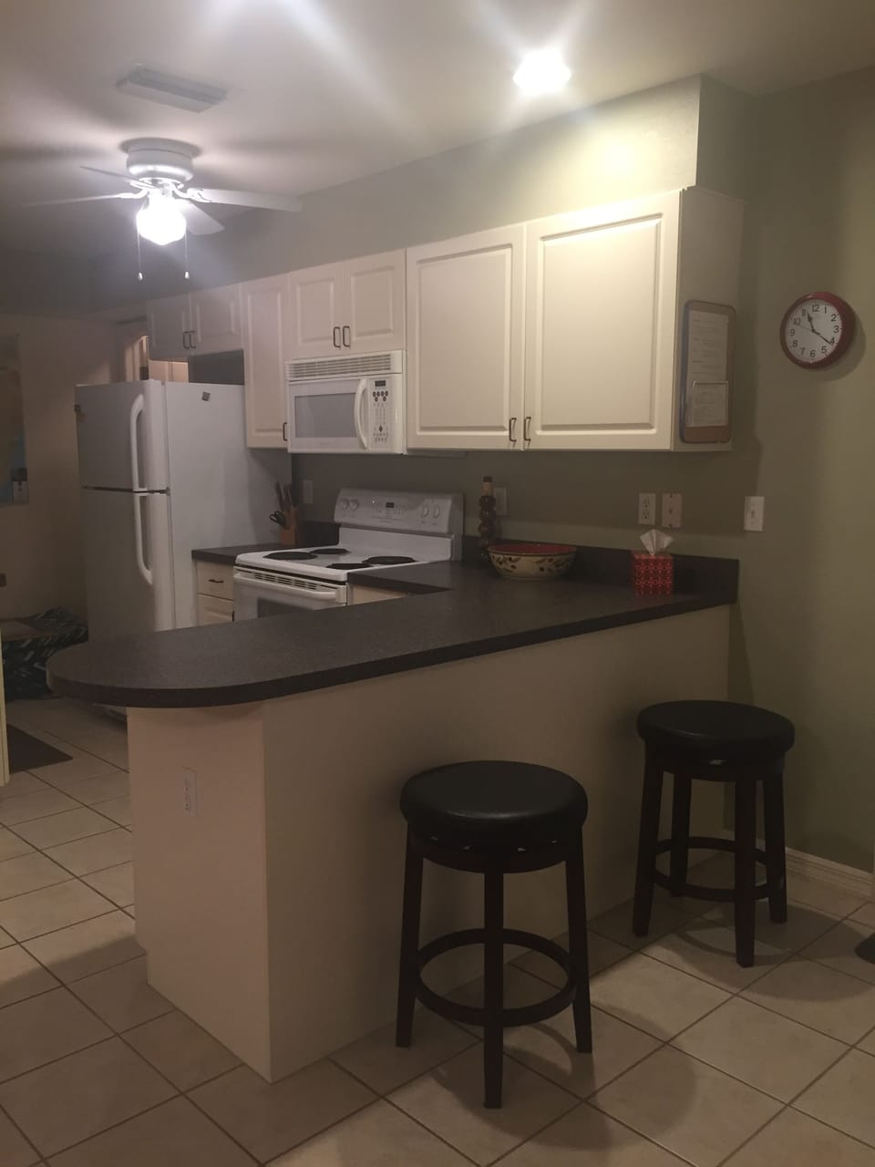 This is the breakfast bar in the kitchen.