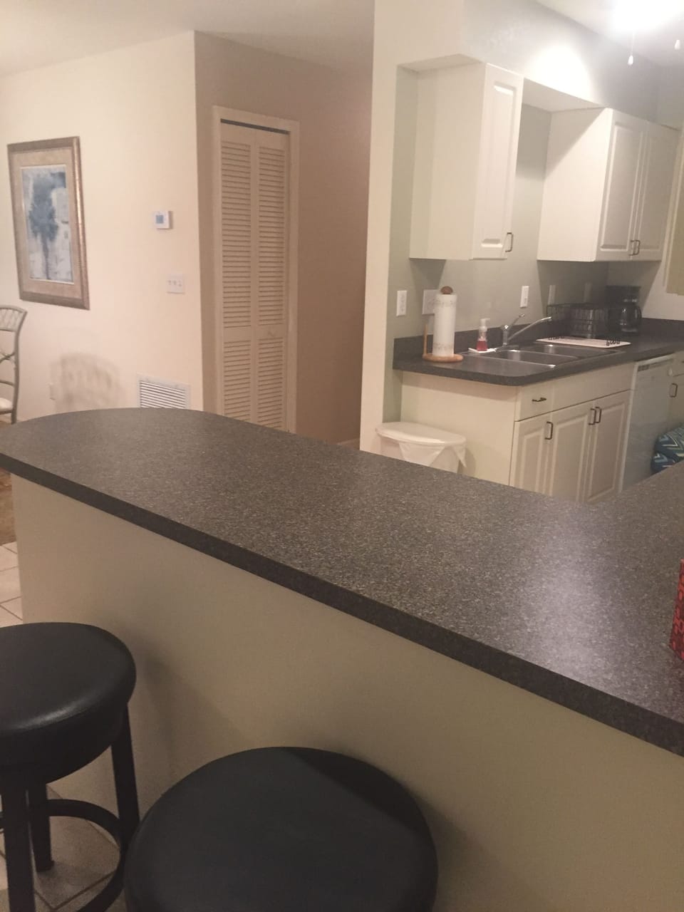 This is another view of the breakfast bar.