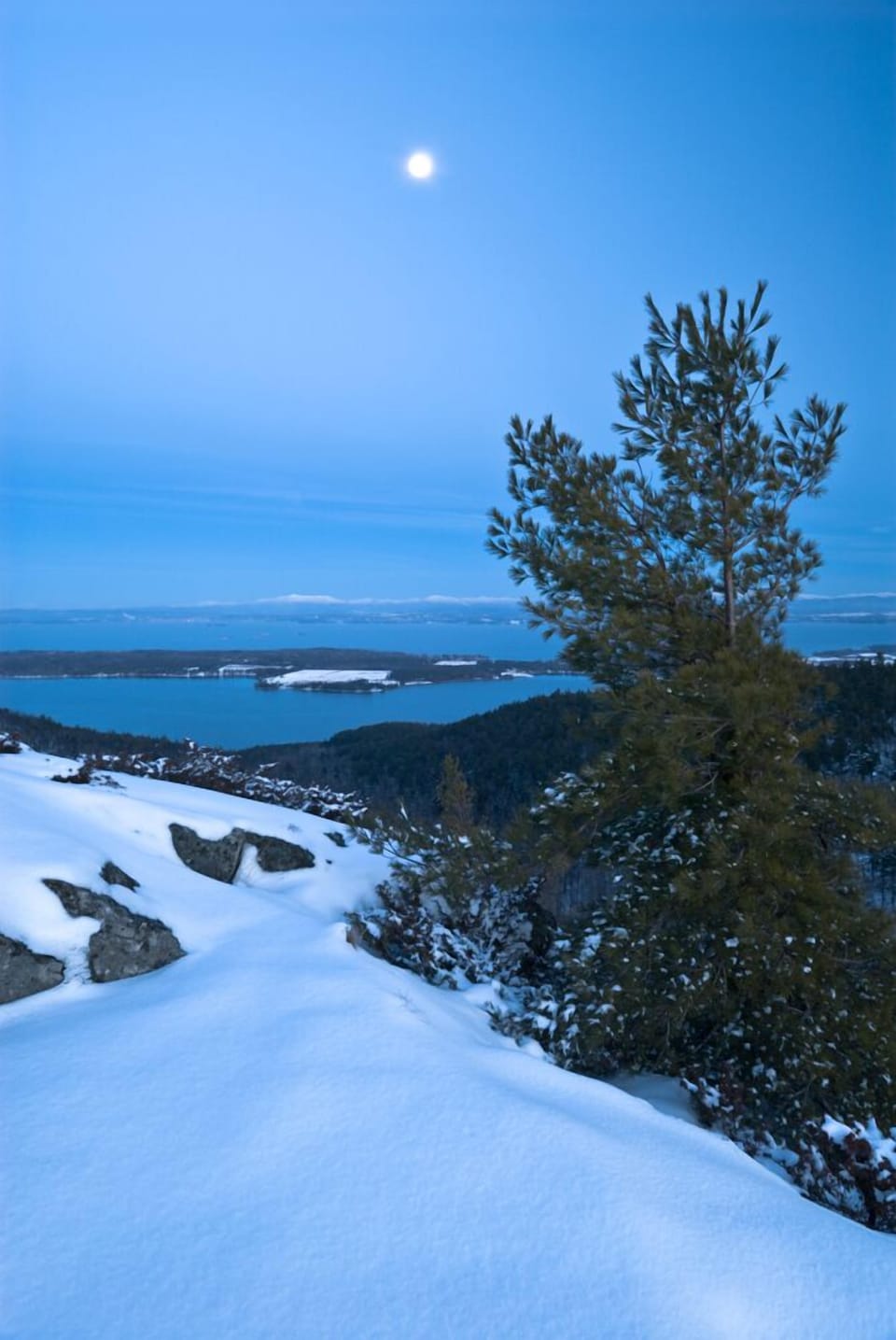 A winter scene of Willsboro Point viewed from Rattlesnake Mtn. 
