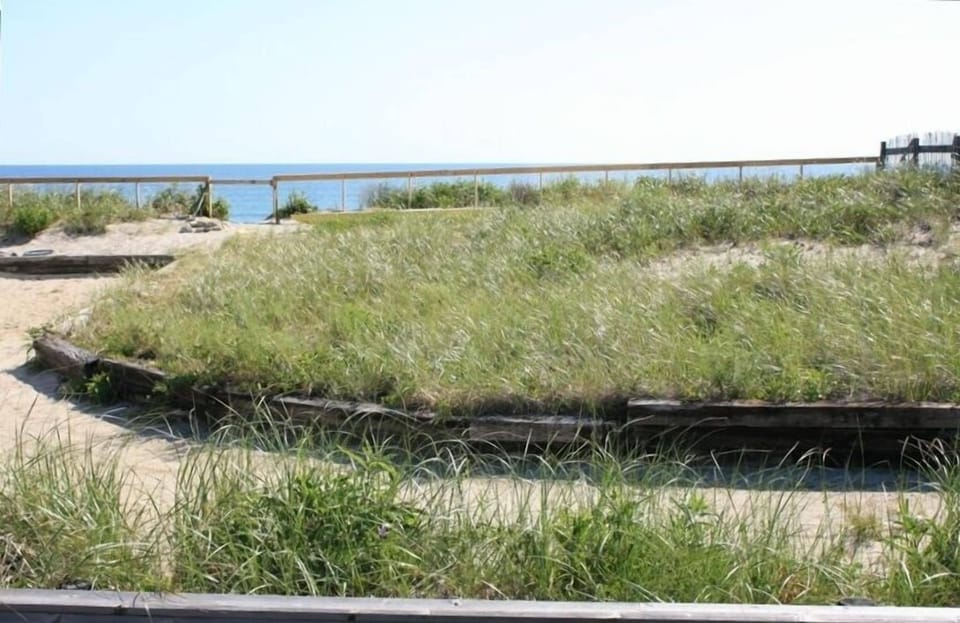 view from lower deck, toward ocean, otherwise known as Bocce alley
