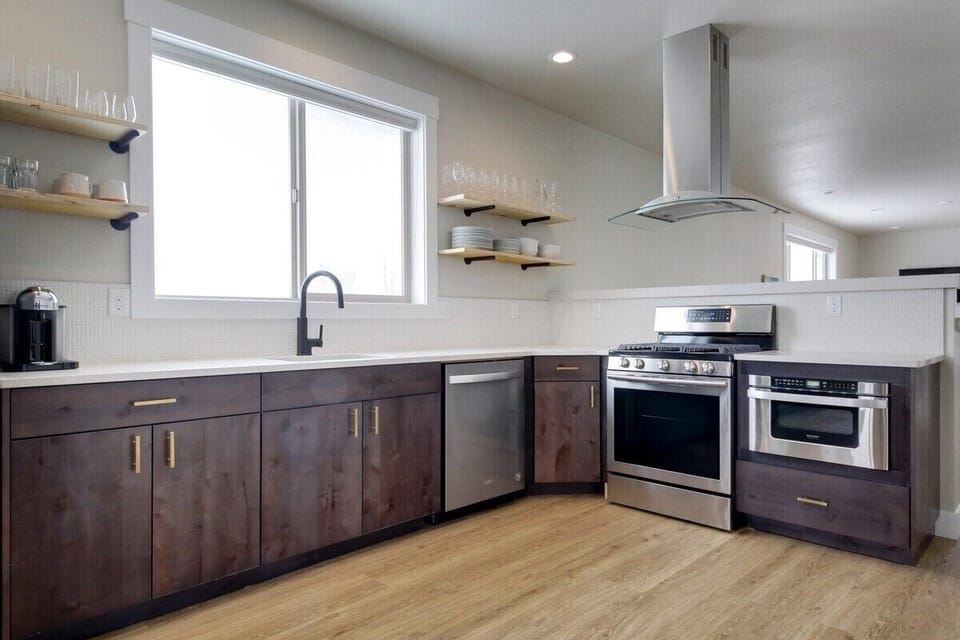 Full kitchen with stove, dishwasher, microwave, drip coffee maker and a washer and dryer for your convenience!