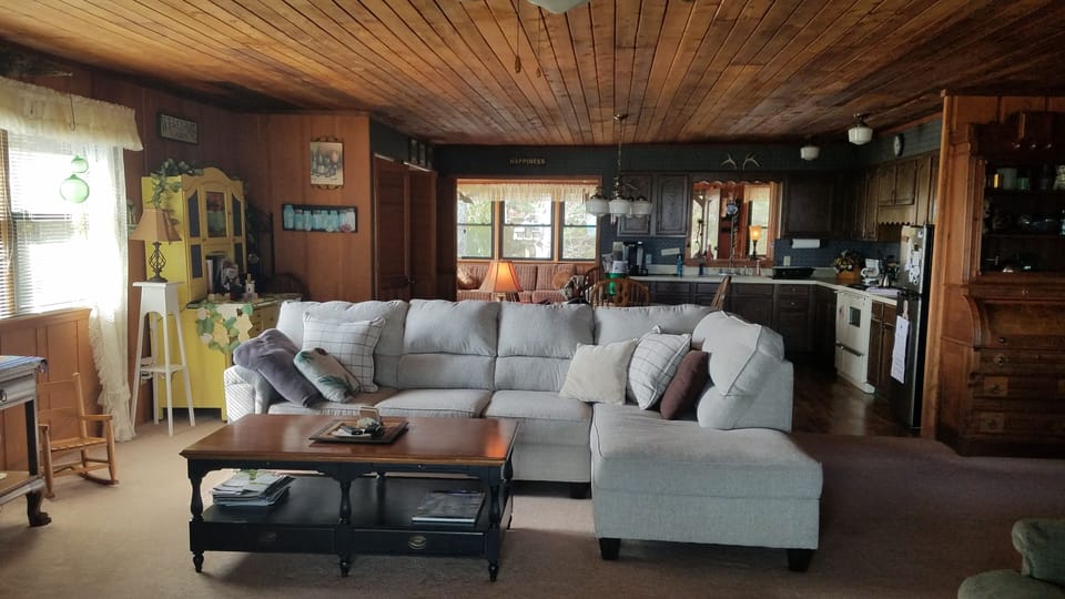 Large open plan living area.