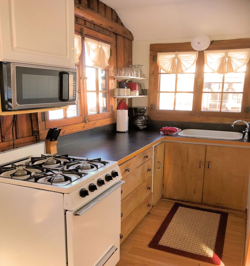 Coffee Maker, Microwaves are included in our cabins.
