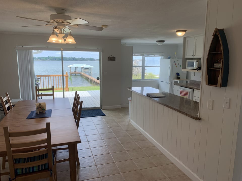 Look at that view from the kitchen and dining area!