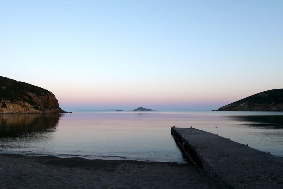 Kampos beach at sunset - 5 minute walk from house.